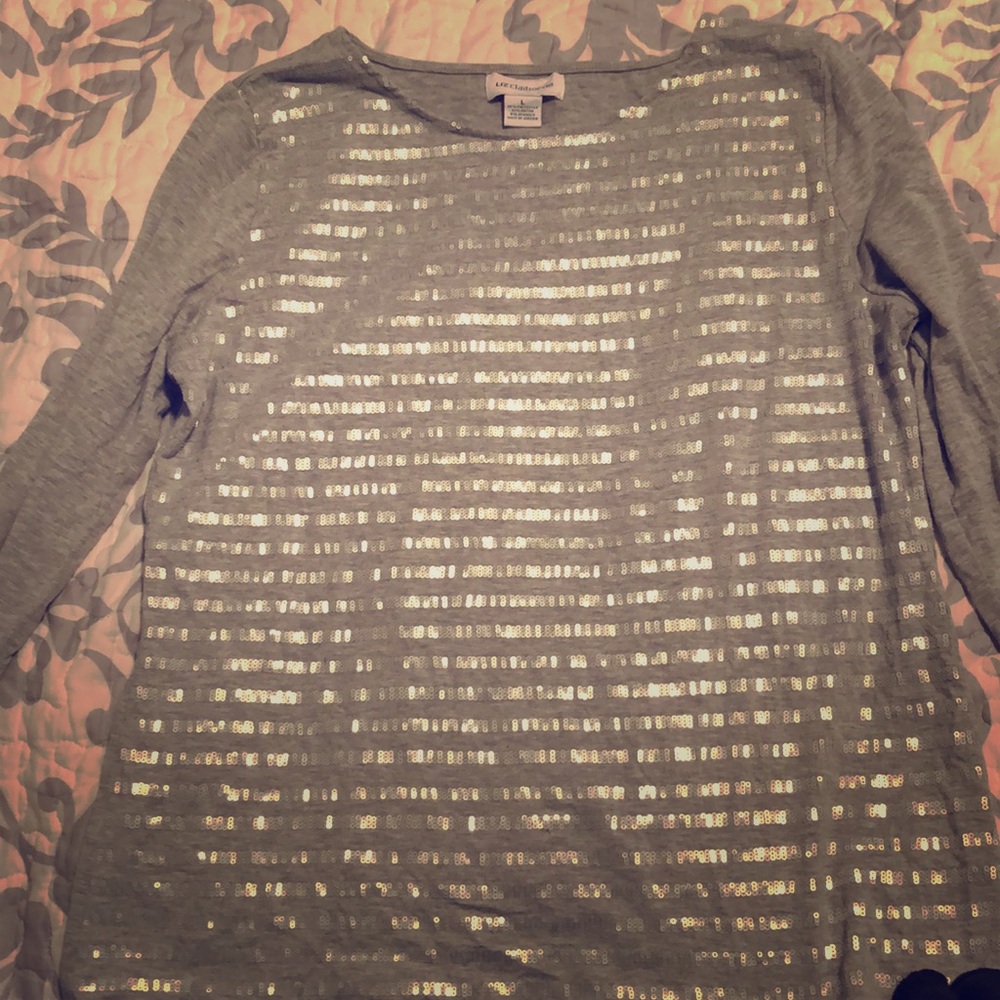 Gray Sequin Shirt